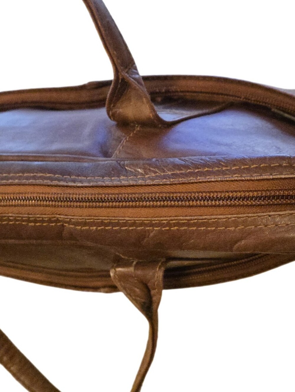 Vintage CORTEZ Brown Colombian Leather Briefcase Laptop Bag - EUC - Picture 11 of 17